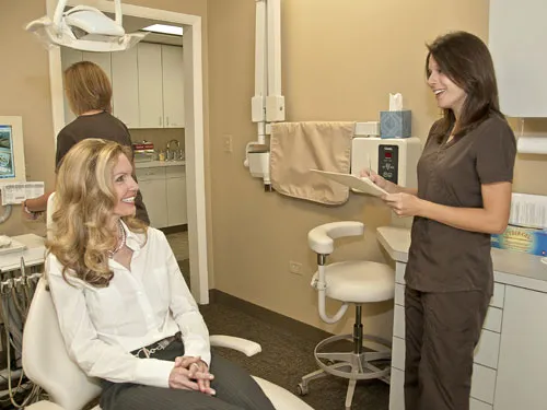 Office tour, patient in a dental chair