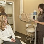 Office tour, patient in a dental chair