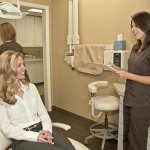 Office tour, patient in a dental chair